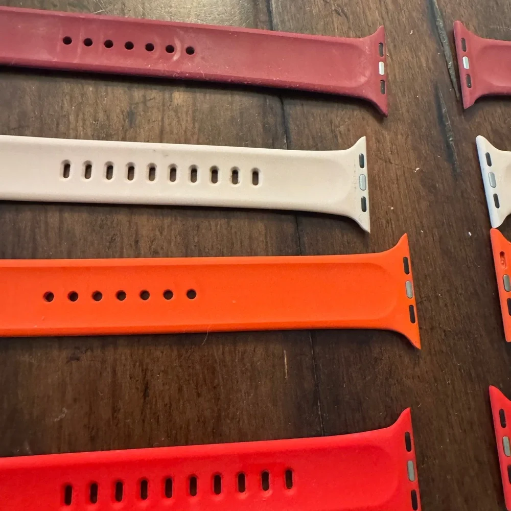 Smartwatch Band Set - Red, Orange, Pink- Size 44”